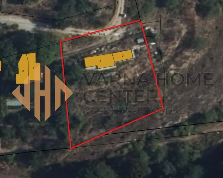 Panoramic plot with an area of 1826 sq.m., with electricity and water, located in the village of Kichevo, Varna. - 1