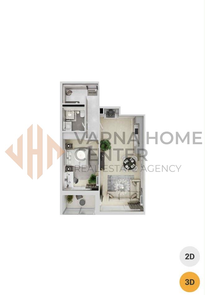 2-стаен апартамент в Кайсиева градина, сграда Атриа - 4