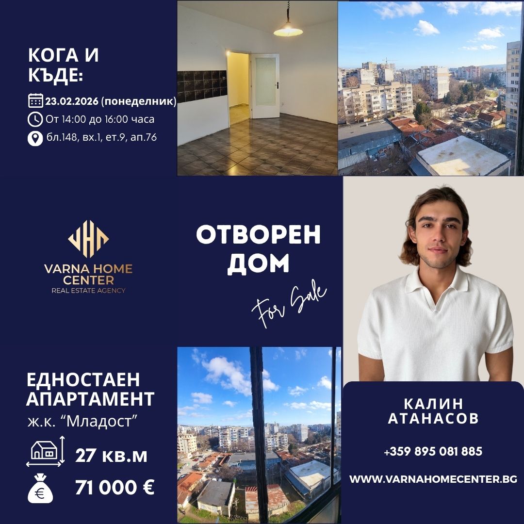 Гр.Варна Жк.Младост бл.148 вх.1 ет.9, ап. 76